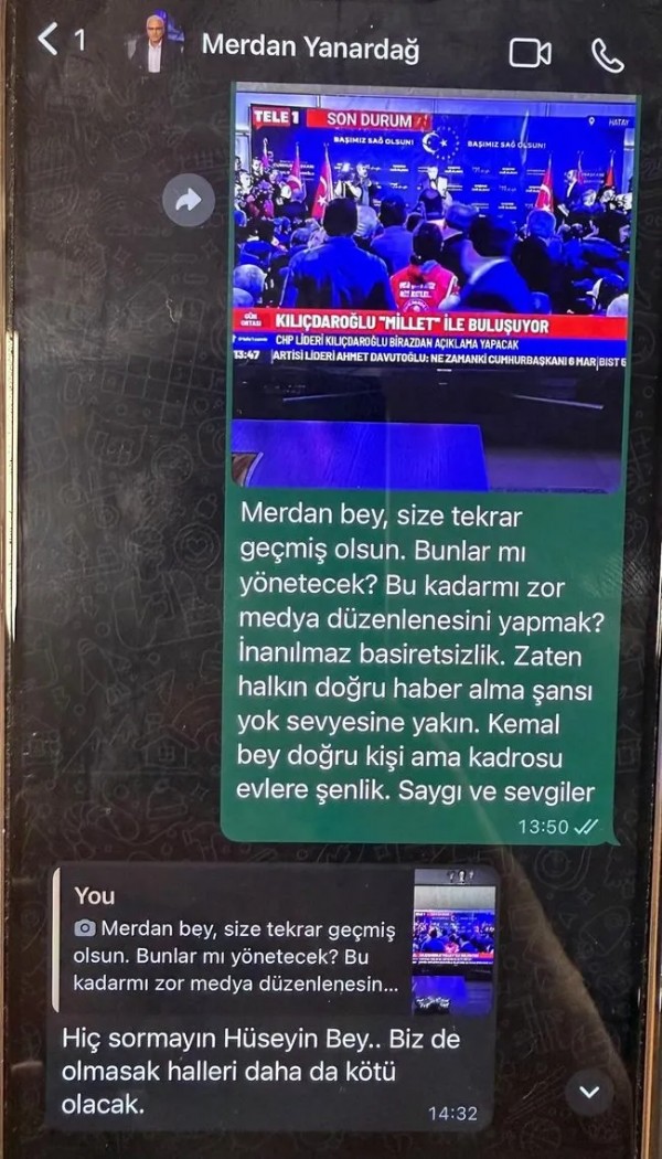 Hüseyin Gün’den Merdan Yanardağ’a talimat! Whatsapp mesajları ortaya çıktı!